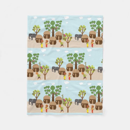 Afrika Fleecedecke (Vorderseite)