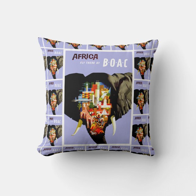 Afrika ~ Fliegen Kissen (Vorderseite)