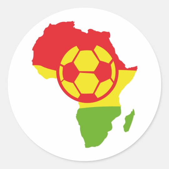 Afrika-Fußballflagge Runder Aufkleber