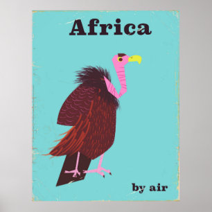 Afrika Geier Vintage-Flugreiseplakat Poster