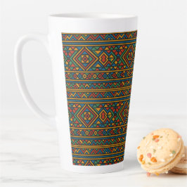 Afrika geometrische Ndebele große Latte-Tasse Milchtasse