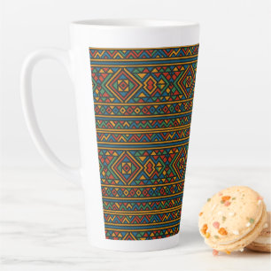 Afrika geometrische Ndebele große Latte-Tasse Milchtasse