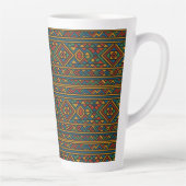 Afrika geometrische Ndebele große Latte-Tasse Milchtasse (Rechts)