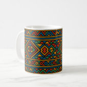 Afrika geometrischer Ndebele-Becher Kaffeetasse (Vorderseite Links)