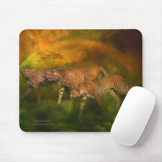 Afrika - Gepard-Weltkunst Mousepad (Mit Mouse)