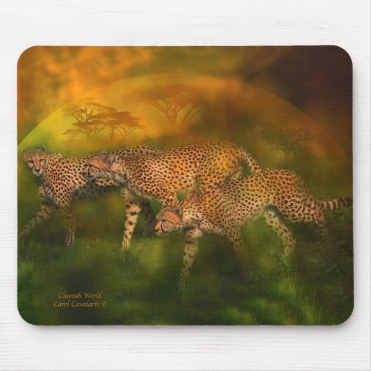 Afrika - Gepard-Weltkunst Mousepad (Vorne)