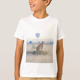 Afrika - Geparden und Heißluftballon T-Shirt