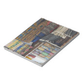 Afrika, Ghana, Accra. Accra Textile & Handies Notizblock (Rotiert)