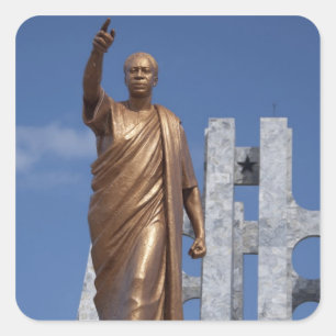 Afrika, Ghana, Accra. Nkrumah-Mausoleum, endgültig Quadratischer Aufkleber