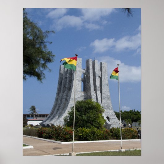 Afrika, Ghana, Accra. Nkrumah Mausoleum, letzte 3 Poster (Vorne)