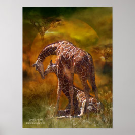 Afrika - Giraffe World Art Poster/Print Poster