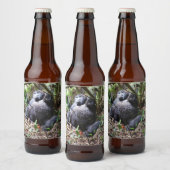Afrika - Gorilla 3 Bierflaschenetikett (Flaschen)