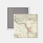Afrika Gravierte Karte mit 2 Einzugskarten Magnet (Vorderseite/Rückseite)