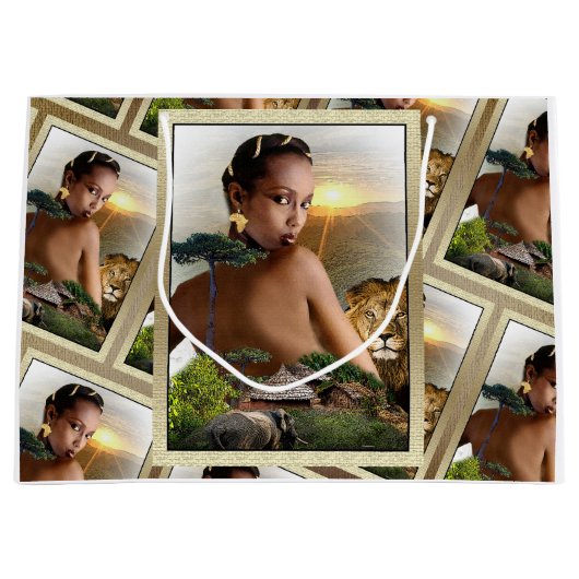 Afrika Große Geschenktüte (Vorderseite)