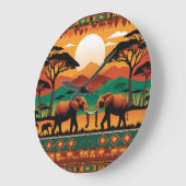 Afrika Große Wanduhr (Winkel)