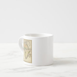Afrika-Handfarbiger Atlas-Karte Espressotasse