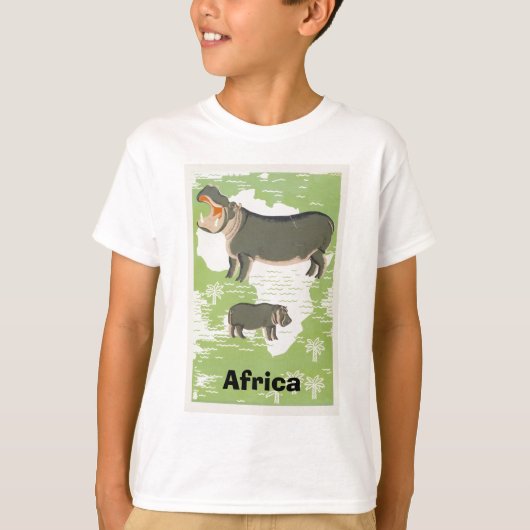 Afrika Hippopotamus Hippo Jungle-T - Shirt (Vorderseite)
