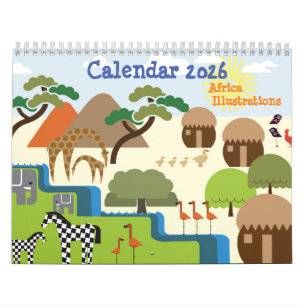 Afrika-Illustrationen-Kalender Kalender