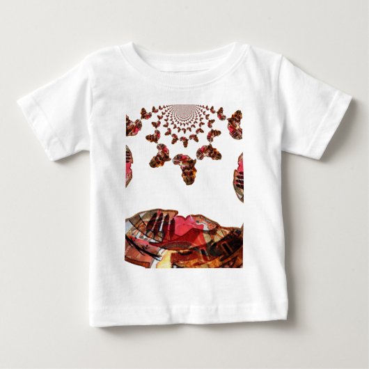 Afrika in Bewegung: Kaleidoskop-Design Baby T-shirt (Vorderseite)