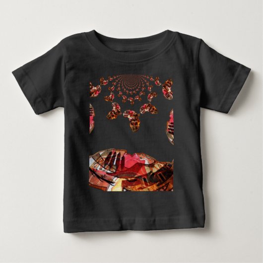 Afrika in Bewegung: Kaleidoskop-Design Baby T-shirt (Vorderseite)