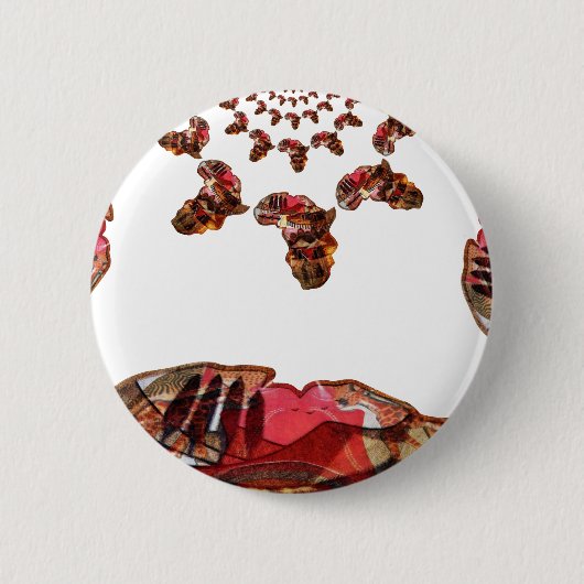 Afrika in Bewegung: Kaleidoskop-Design Button (Vorderseite)