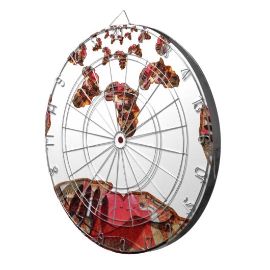 Afrika in Bewegung: Kaleidoskop-Design Dartscheibe (Vorderseite rechts)