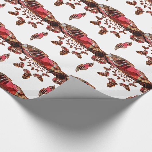 Afrika in Bewegung: Kaleidoskop-Design Geschenkpapier (Ecke)