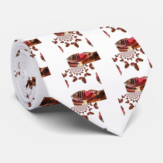 Afrika in Bewegung: Kaleidoskop-Design Krawatte (Gerollt)