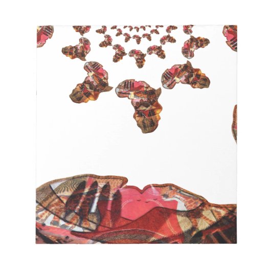 Afrika in Bewegung: Kaleidoskop-Design Notizblock (Vorderseite)