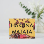 Afrika in Bewegung: Kaleidoskop-Design Postkarte (Stehend Vorderseite)