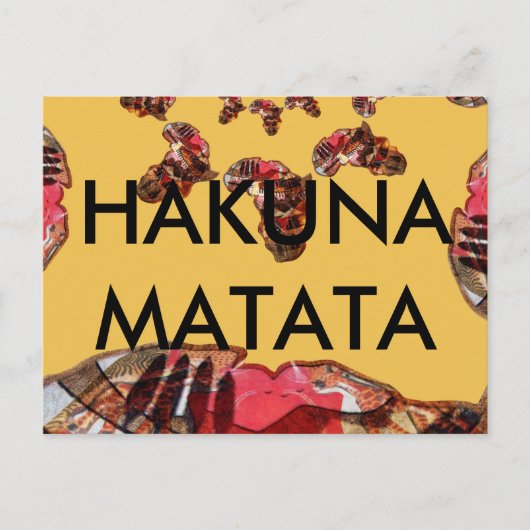 Afrika in Bewegung: Kaleidoskop-Design Postkarte (Vorderseite)