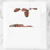 Afrika in Bewegung: Kaleidoskop-Design Rechteckiger Aufkleber (Tasche)