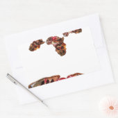 Afrika in Bewegung: Kaleidoskop-Design Rechteckiger Aufkleber (Umschlag)