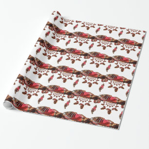 Afrika in Bewegung: Kaleidoskop-Kartendesign Geschenkpapier