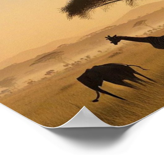 AFRIKA IN DER MIST POSTER (Ecke)