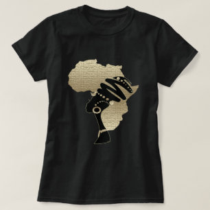 Afrika in Gold – Afrozentrisches Erbe T-Shirt