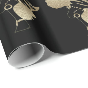 Afrika in Gold Geschenkpapier