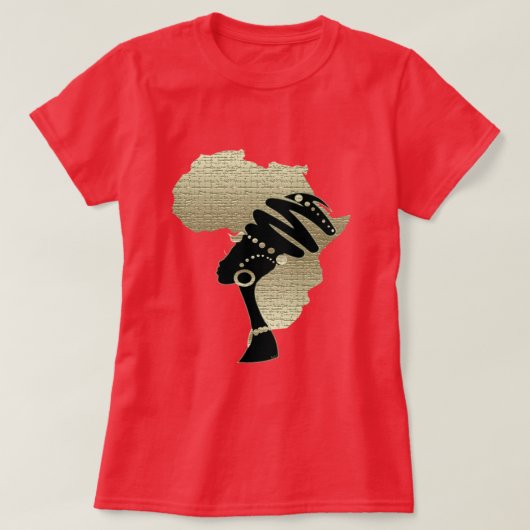 Afrika in Gold T-Shirt (Design vorne)