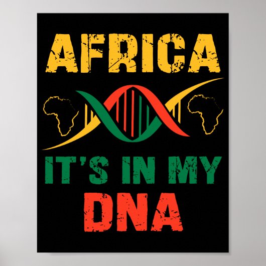 Afrika in meinem afrikanischen Erbe der DNA, Schwa Poster (Vorne)