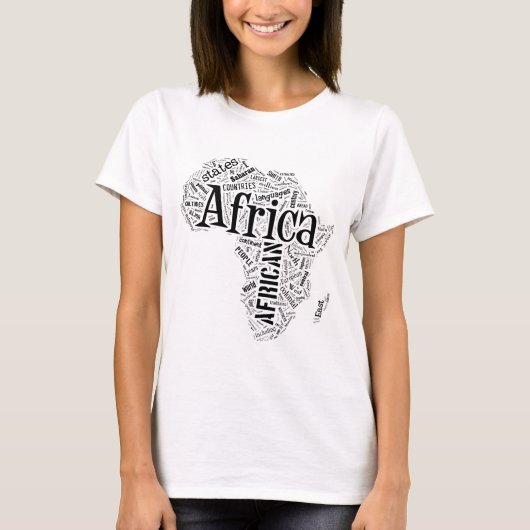 Afrika in Tagxedo T-Shirt (Vorderseite)