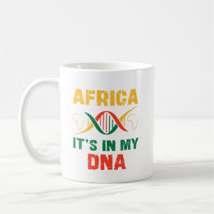 Afrika ist in meinem schwarzen DNA-afrikanischen E Kaffeetasse