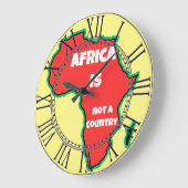 Afrika ist kein Land Große Wanduhr (Winkel)