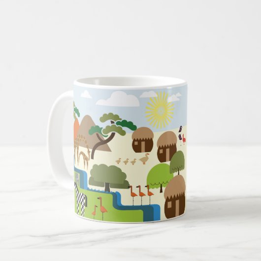 Afrika Kaffeetasse (Vorderseite Links)
