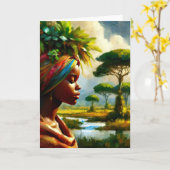 Afrika Karte (Gelbe Blume)