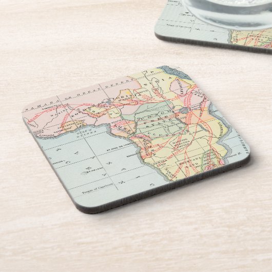 AFRIKA: KARTE, 1894 GETRÄNKEUNTERSETZER (Linke Seite)