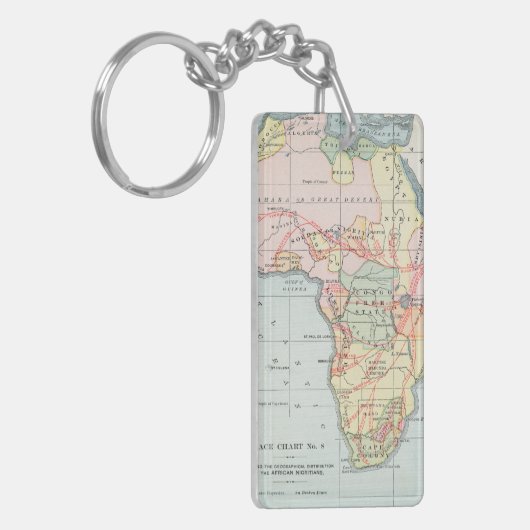 AFRIKA: KARTE, 1894 SCHLÜSSELANHÄNGER (Vorderseite links)