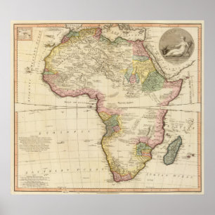 Afrika-Karte 2 Poster