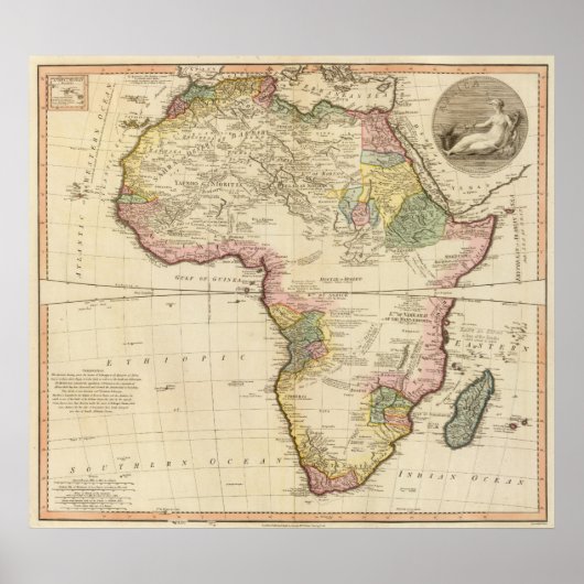 Afrika-Karte 2 Poster (Vorne)