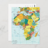 Afrika-Karte 2 Postkarte (Vorne/Hinten)