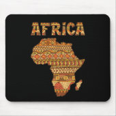 Afrika Karte Afrika Giftvintage Schwarzamerikanisc Mousepad (Vorne)
